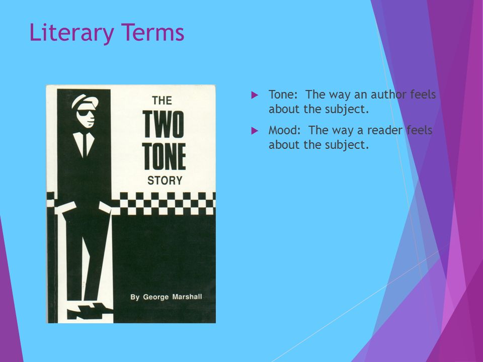 Literary Terms  Tone: The way an author feels about the subject.