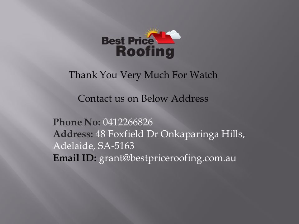 Thank You Very Much For Watch Contact us on Below Address Phone No: Address: 48 Foxfield Dr Onkaparinga Hills, Adelaide, SA ID: