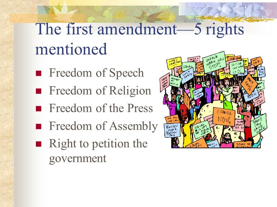 freedom of the press in the first amendment Obviously there are others philosophies that value “freedom of speech”, eg natural law our constitution, which was written before mill was born, has the first amendment congress shall make no law respecting an establishment of religion, or prohibiting the free exercise thereof or abridging the freedom of speech, or of the press or the. freedom of the press in the first amendment Obviously there are others philosophies that value “freedom of speech”, eg natural law our constitution, which was written before mill was born, has the first amendment congress shall make no law respecting an establishment of religion, or prohibiting the free exercise thereof or abridging the freedom of speech, or of the press or the.