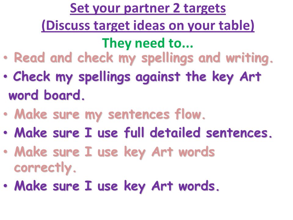 Read and check my spellings and writing. Read and check my spellings and writing.