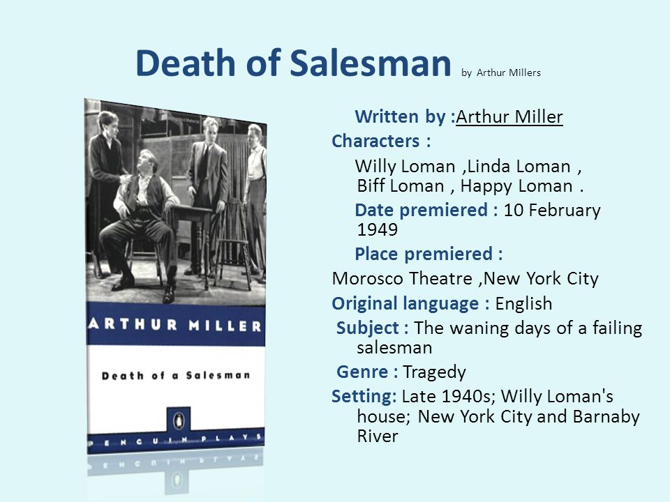 drama essay death of a salesman He believes that the protagonist in the drama should be page 2 death of a salesman essay death of a salesman is a thoughtful criticism of the moral and. drama essay death of a salesman He believes that the protagonist in the drama should be page 2 death of a salesman essay death of a salesman is a thoughtful criticism of the moral and.