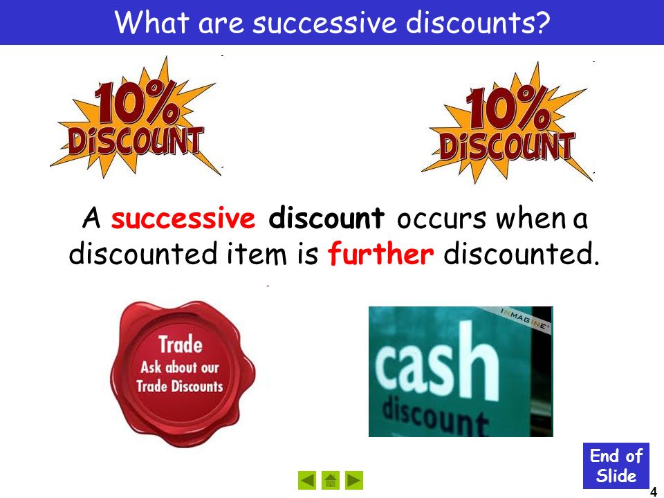 4 What are successive discounts.