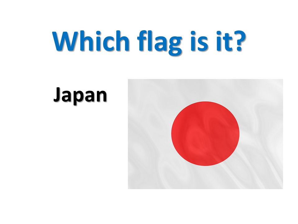 Which flag is it Japan