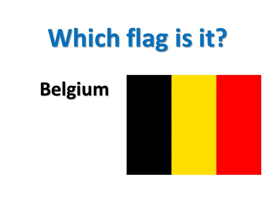 Which flag is it Belgium