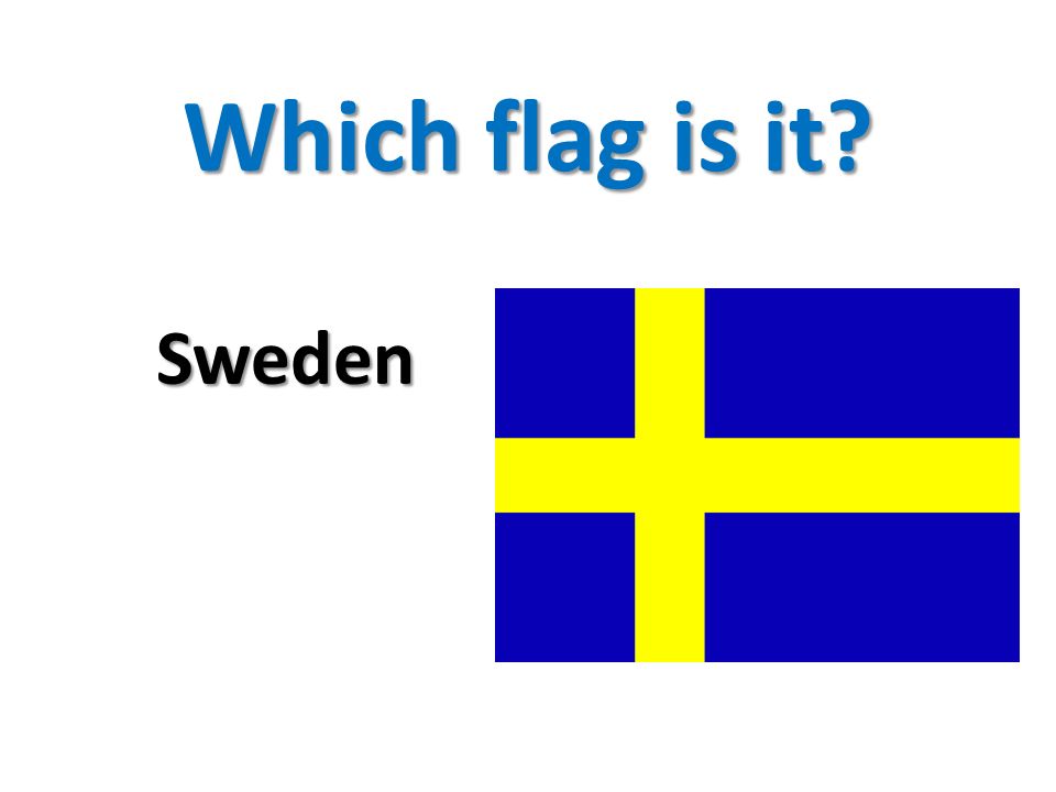 Which flag is it Sweden