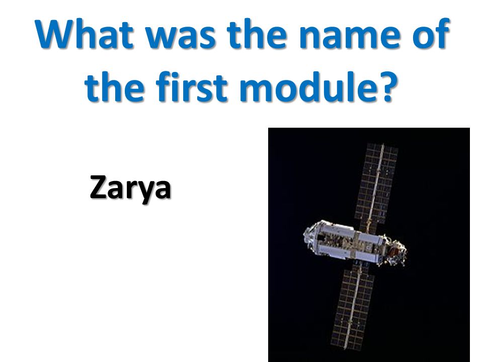 What was the name of the first module Zarya