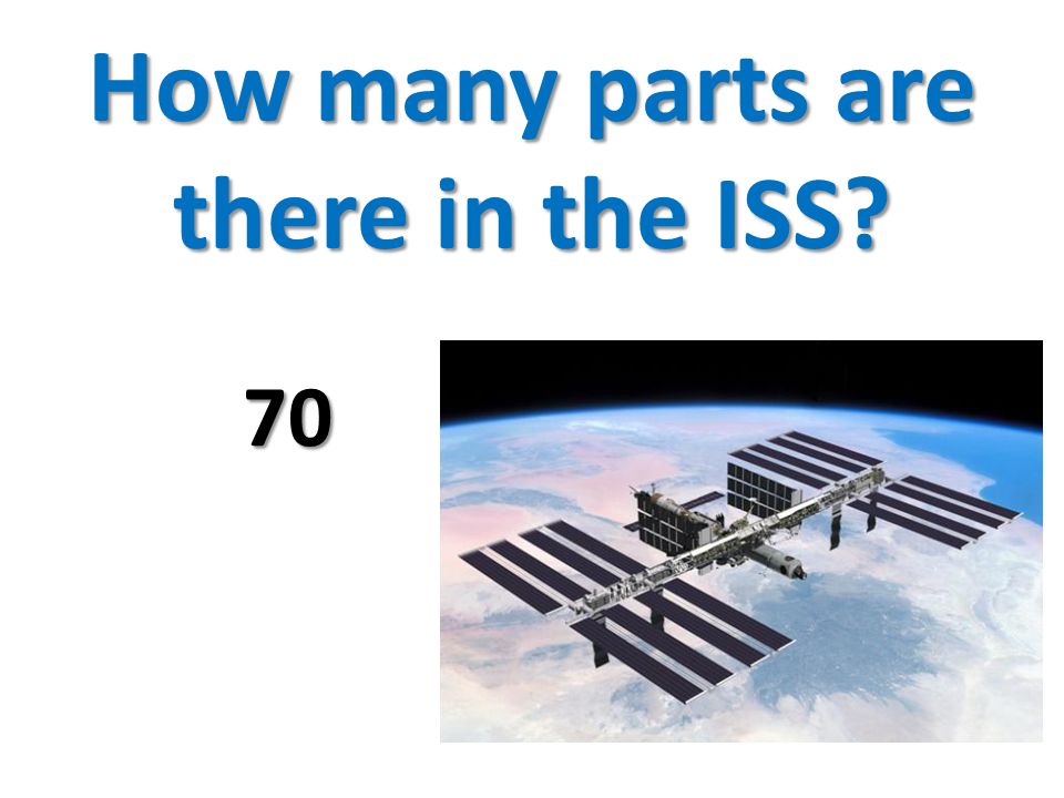 How many parts are there in the ISS 70
