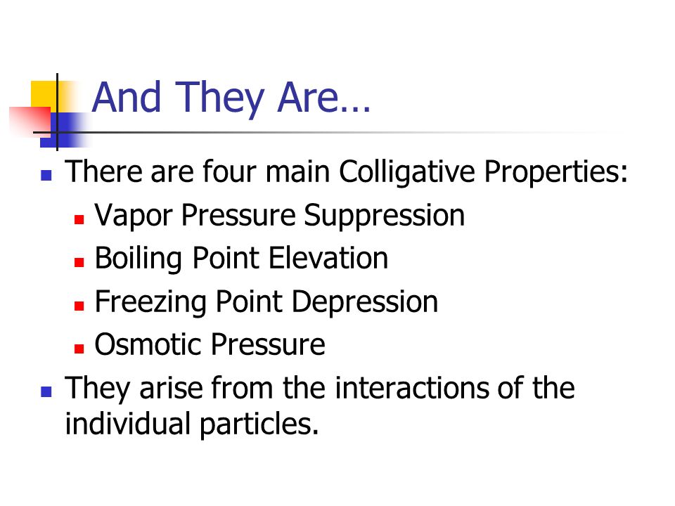 colligative properties the chemistry of crowding.
