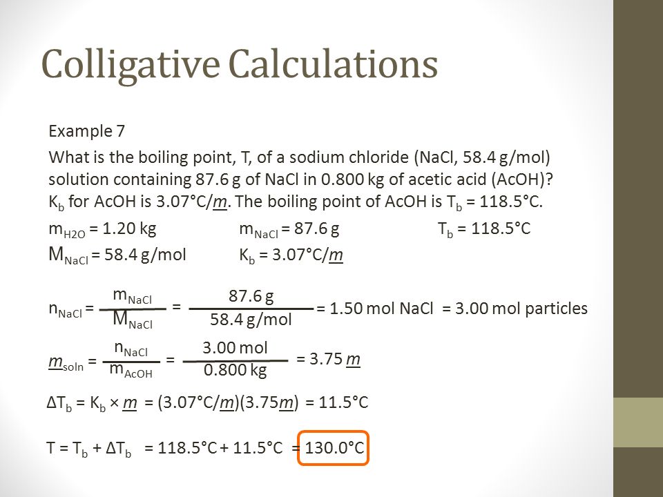 calculating boiling point