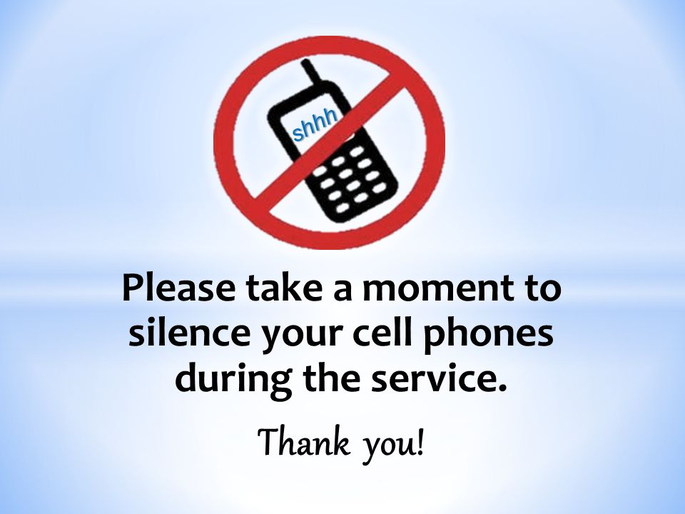 please silence your cell phone sign