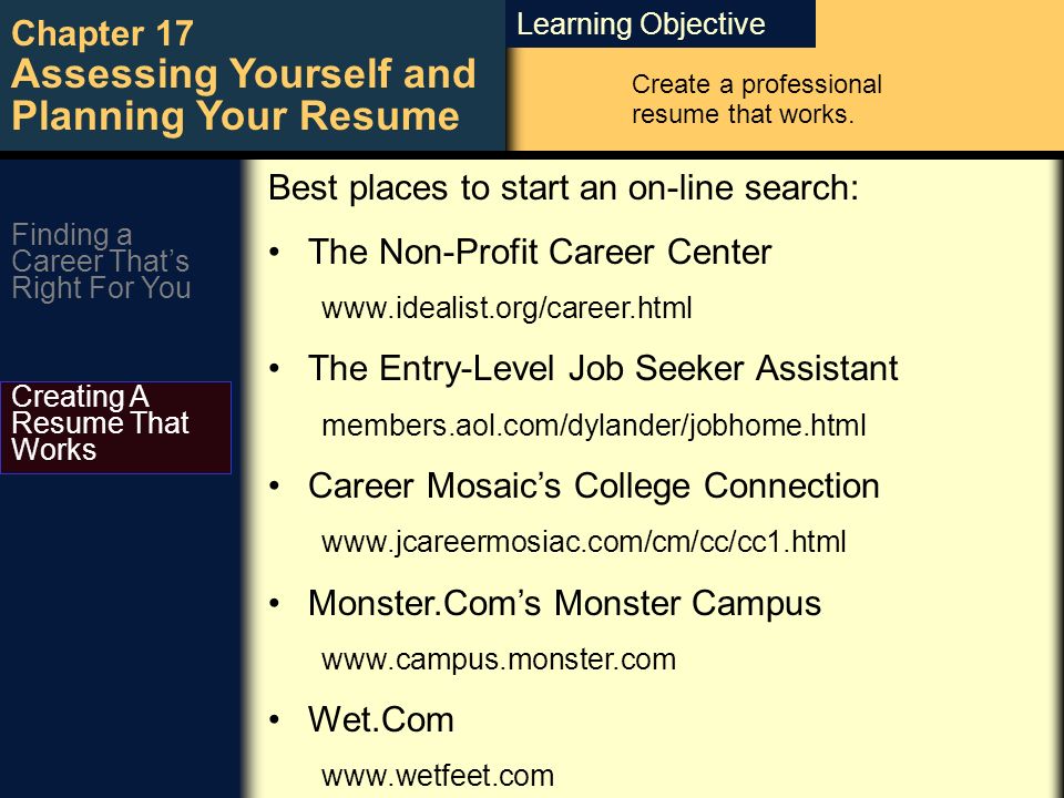 objective in finding a job