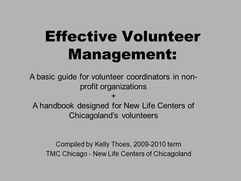 non profit organizations volunteer