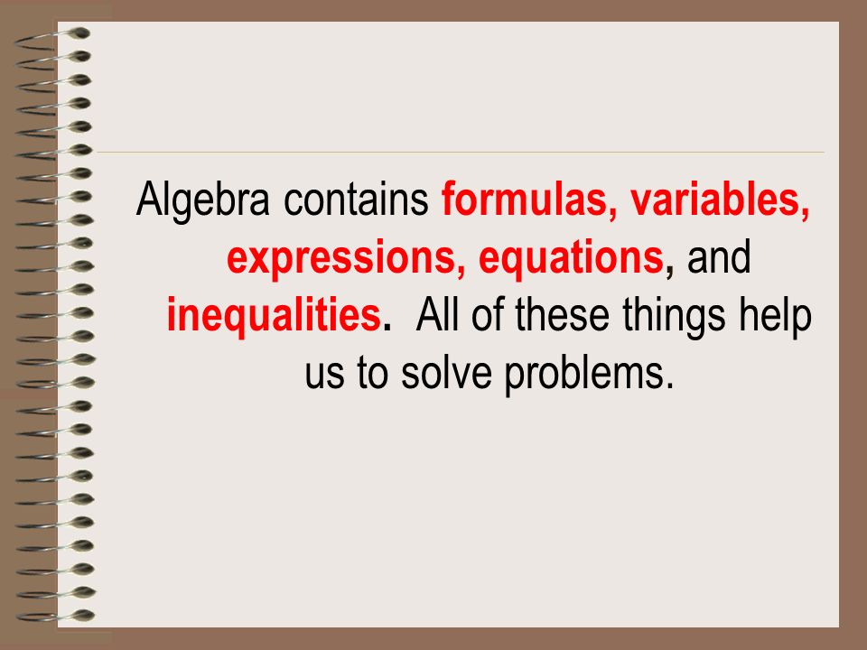 Algebra Notes Contains Formulas Variables Expressions 2 Algebra Notes