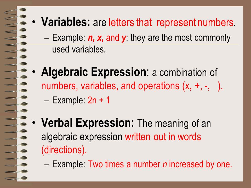 Algebra Notes Contains Formulas Variables Expressions Algebra Contains Formulas Variables Expressions Equations And Inequalities