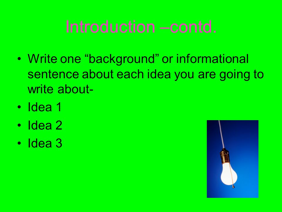 Introduction –contd.