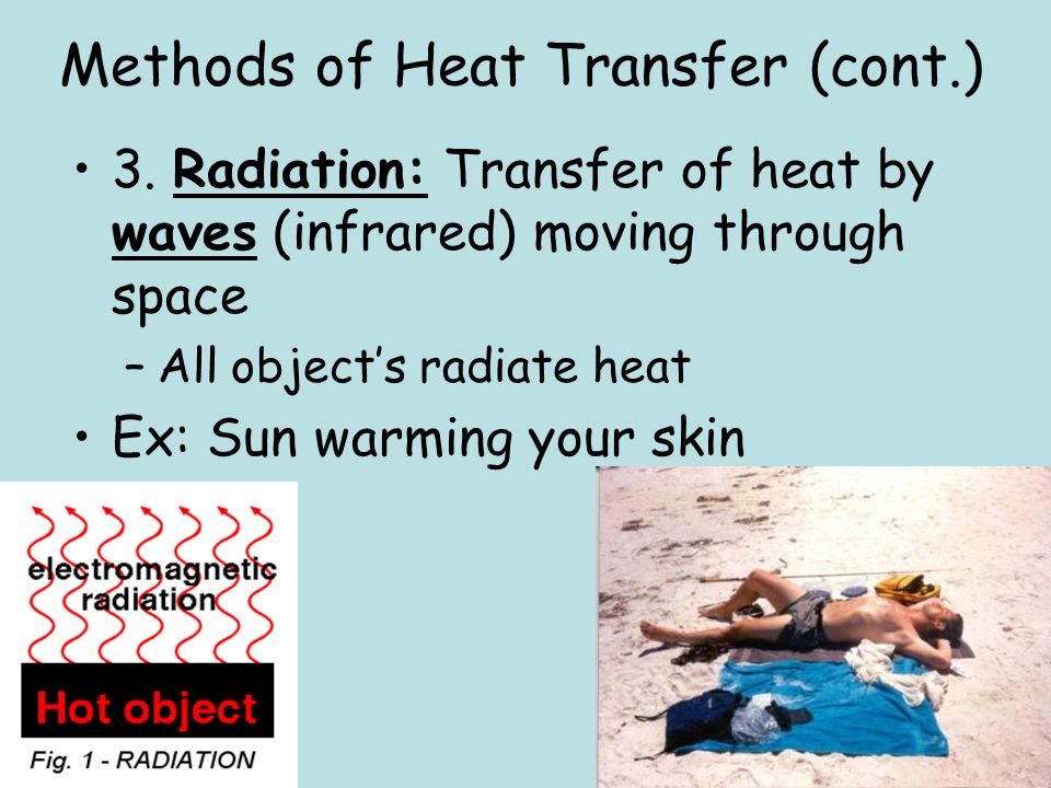 Methods of Heat Transfer (cont.) 3.