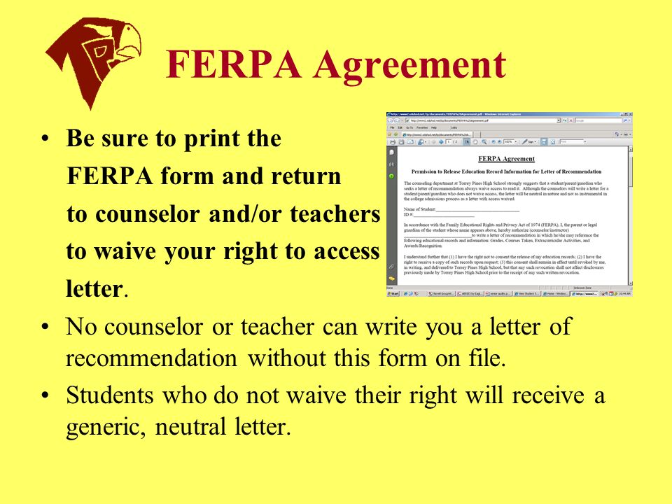 quick tips for using naviance how to register login ferpa agreement ferpa letter of recommendation