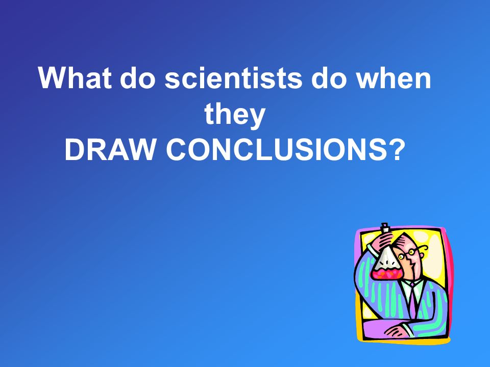 What do scientists do when they DRAW CONCLUSIONS