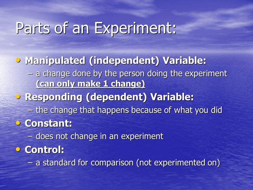 7. Repeat the experiment many times The Scientific Method (cont)