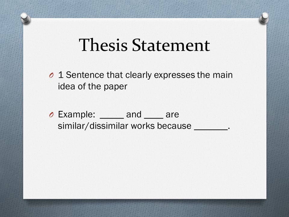 comparative essay thesis statement