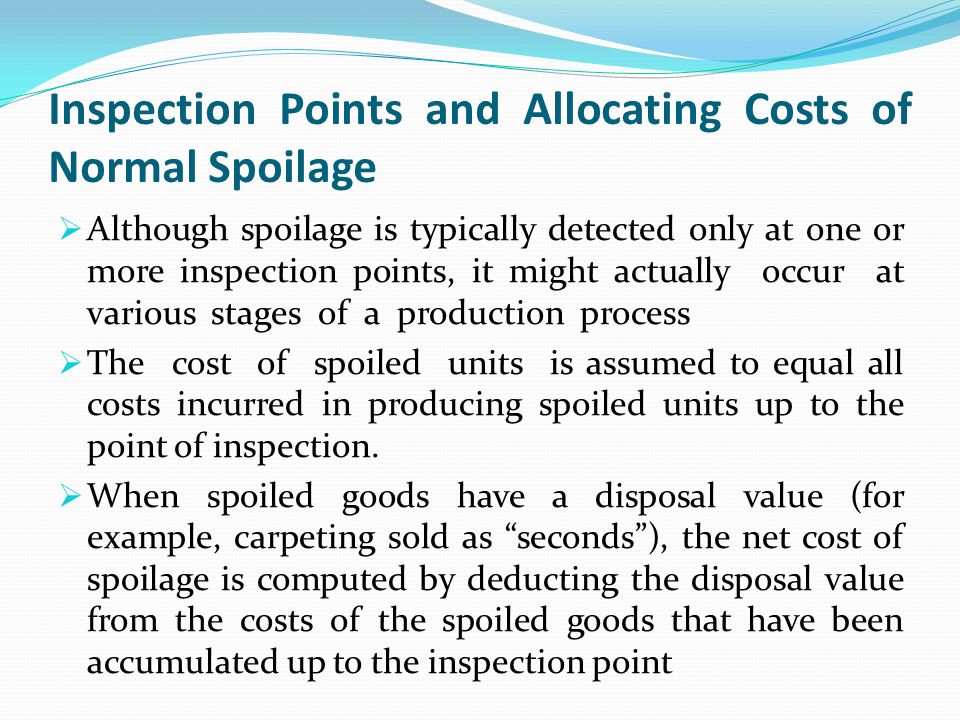 inspection points