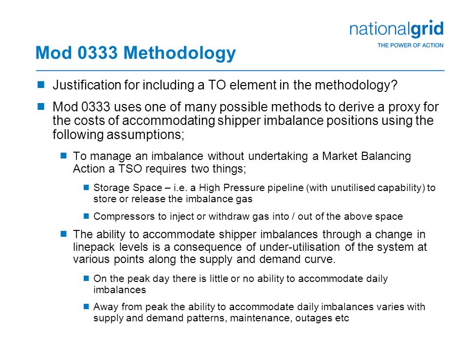 Mod 0333 Methodology  Justification for including a TO element in the methodology.