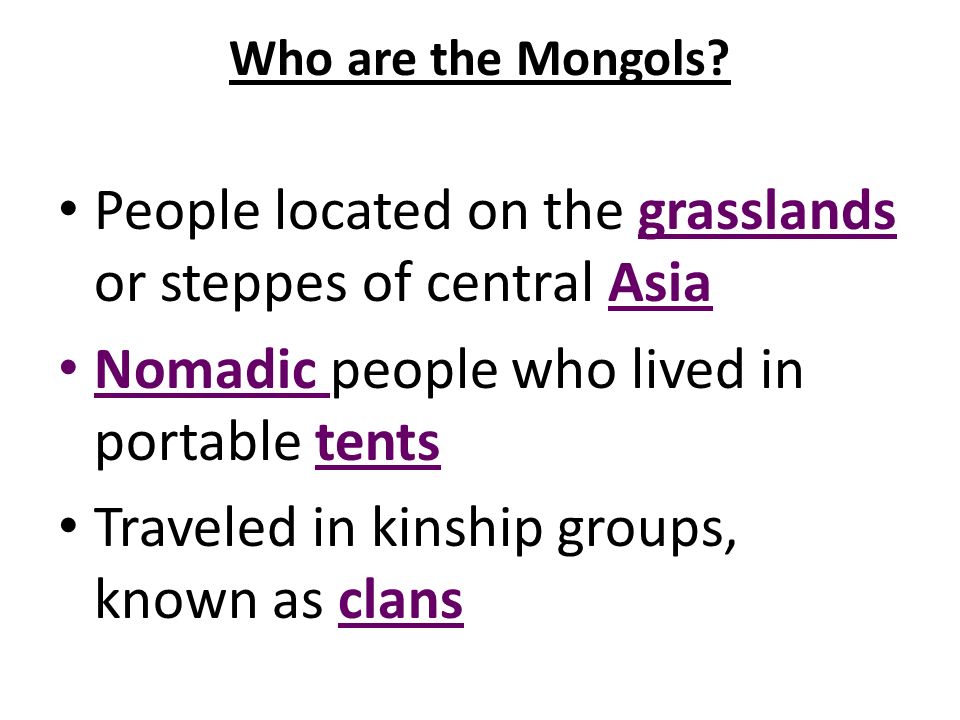 Who are the Mongols.