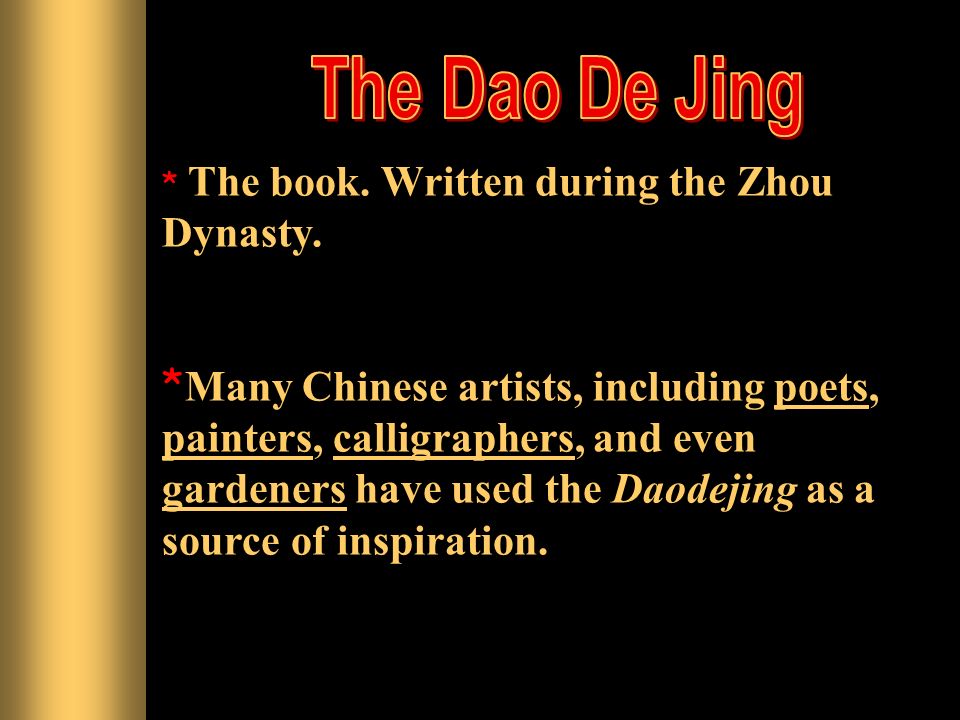 * The book. Written during the Zhou Dynasty.
