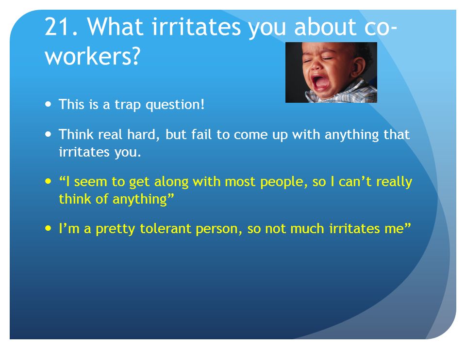 what irritates me
