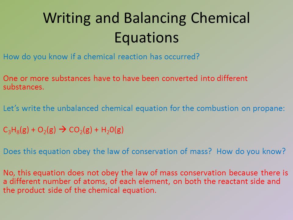 3 11 4 2 Introduction To Reaction Stoichiometry Ppt Download 2 Writing And Balancing Chemical Equations
