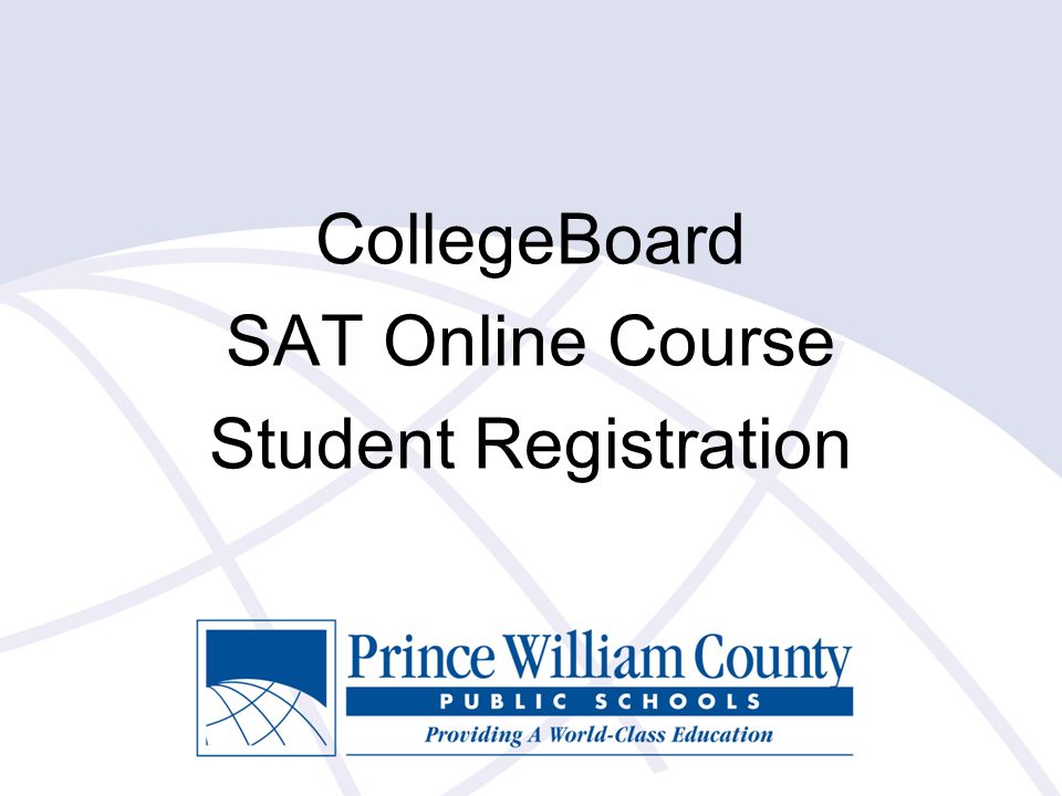 CollegeBoard SAT Online Course Student Registration