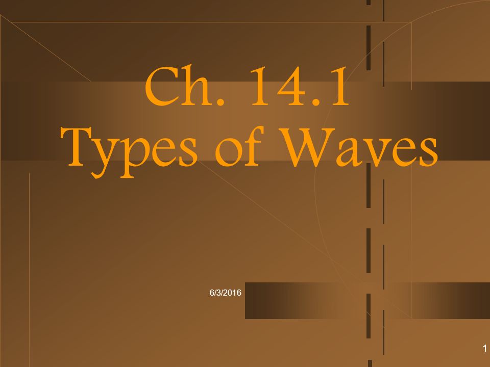 6/3/2016 Ch Types of Waves 1
