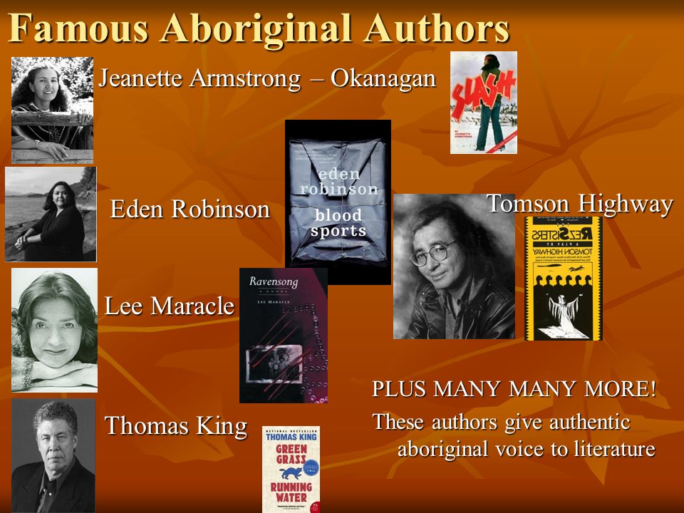 Famous Aboriginal Authors PLUS MANY MANY MORE.