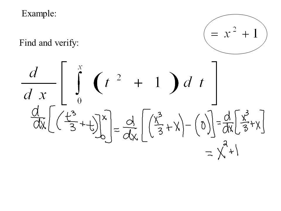 Example: Find and verify: