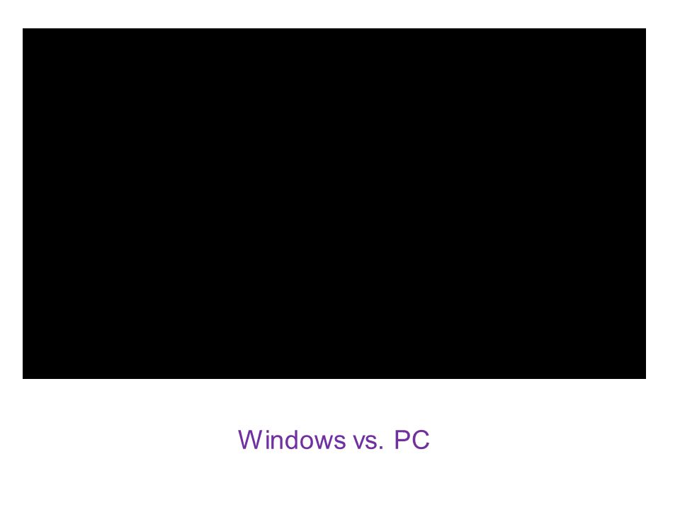 Windows vs. PC