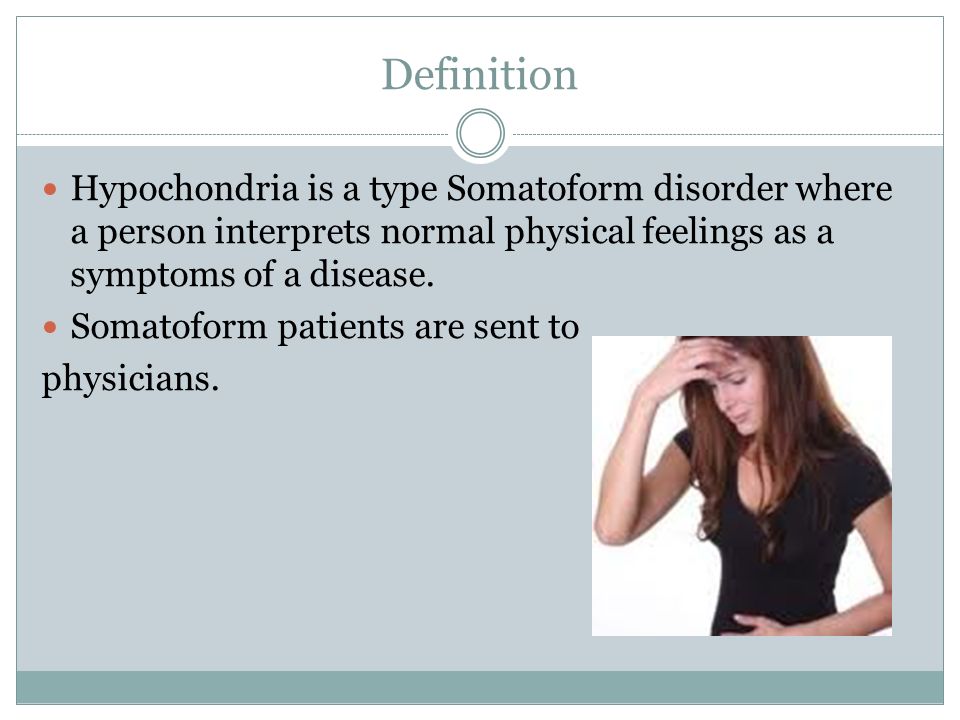 hypochondria essay Derrick dawson english 093 hypochondriac the hypochondriac is a person who is abnormally anxious about their health hypochondriacs fear that such minor. hypochondria essay Derrick dawson english 093 hypochondriac the hypochondriac is a person who is abnormally anxious about their health hypochondriacs fear that such minor.