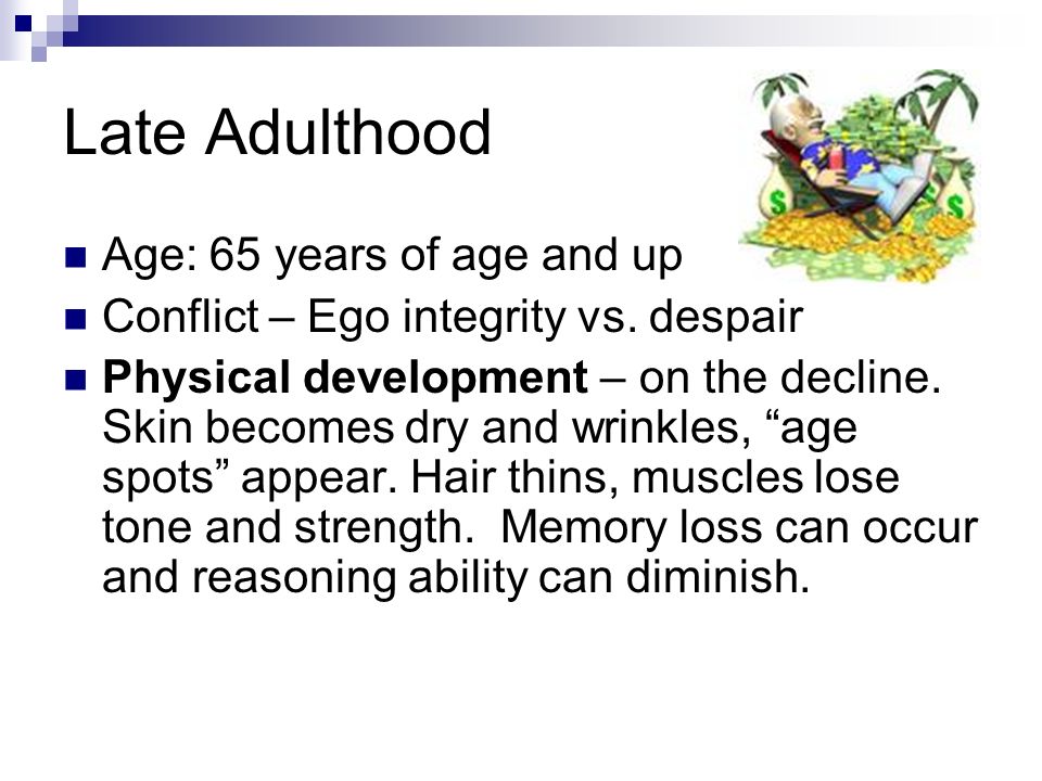 later adulthood later adulthood