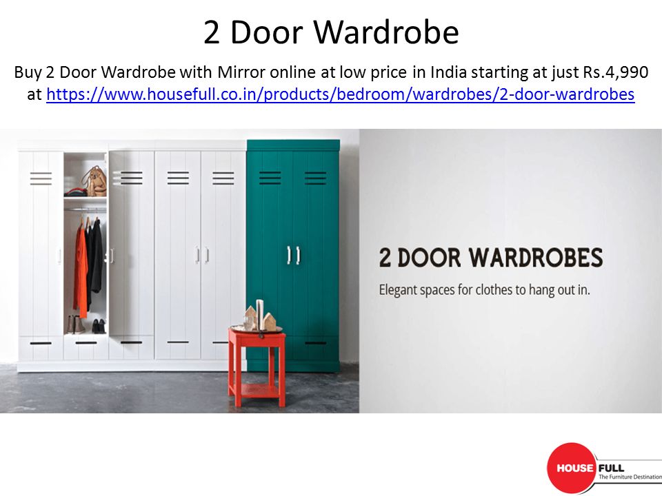 Buy 2 Door Wardrobe with Mirror online at low price in India starting at just Rs.4,990 at   2 Door Wardrobe