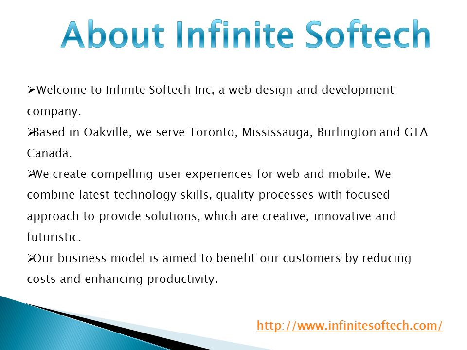  Welcome to Infinite Softech Inc, a web design and development company.