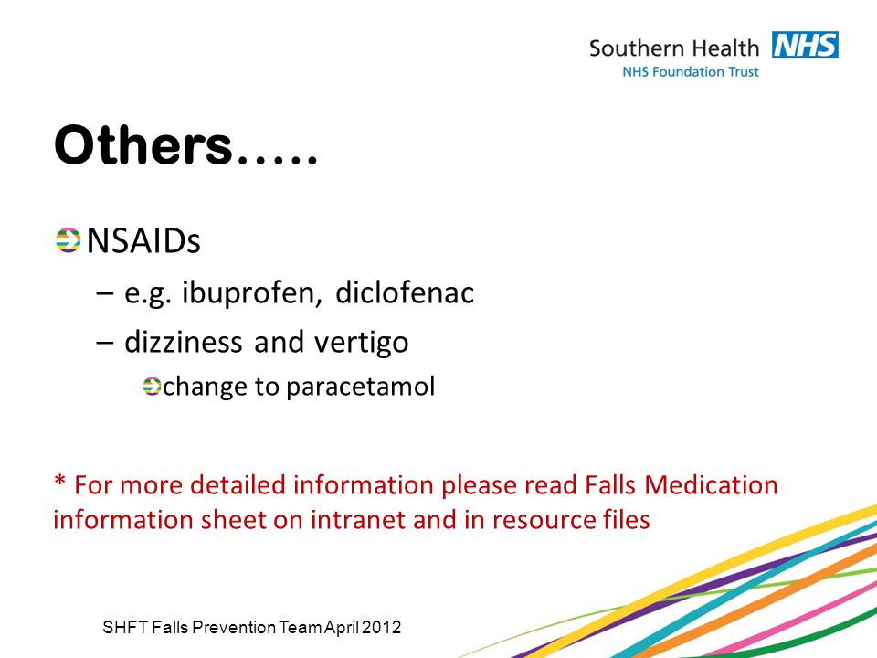 medicines falls jo murray falls prevention coordinator april ppt medication information sheet