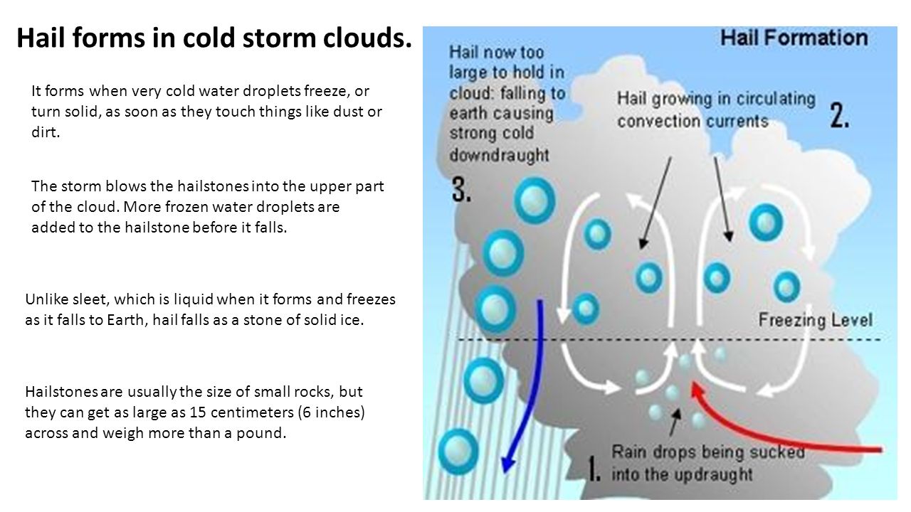 precipitation is any type of water that forms in the earths how does hail form in clouds