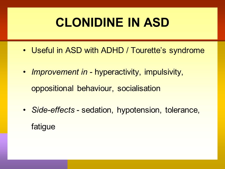 Clonidine pediatric behavior