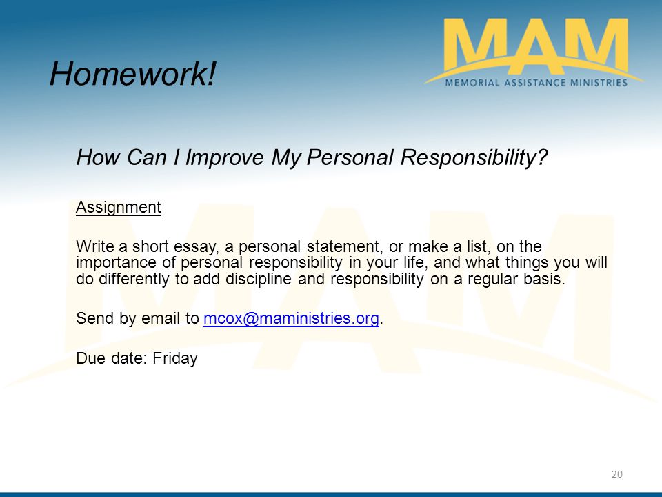 Responsibility Essay