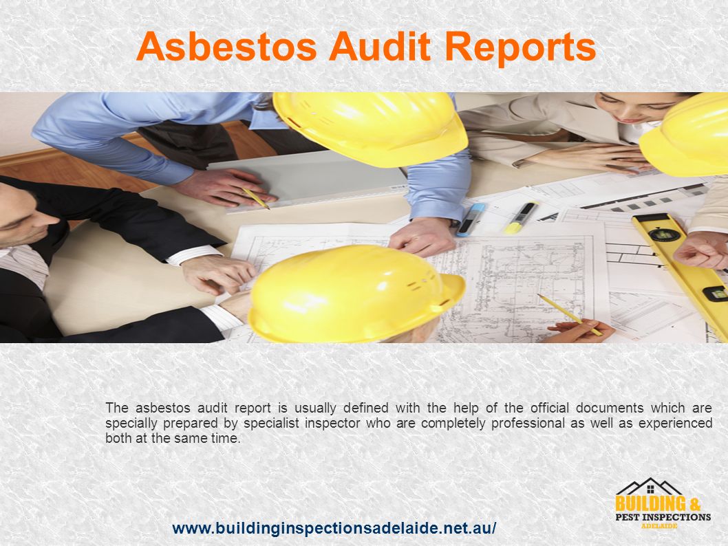Asbestos Audit Reports   The asbestos audit report is usually defined with the help of the official documents which are specially prepared by specialist inspector who are completely professional as well as experienced both at the same time.