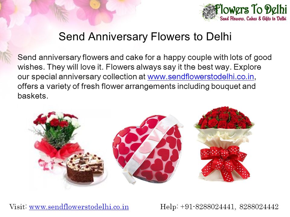 Send Anniversary Flowers to Delhi Send anniversary flowers and cake for a happy couple with lots of good wishes.