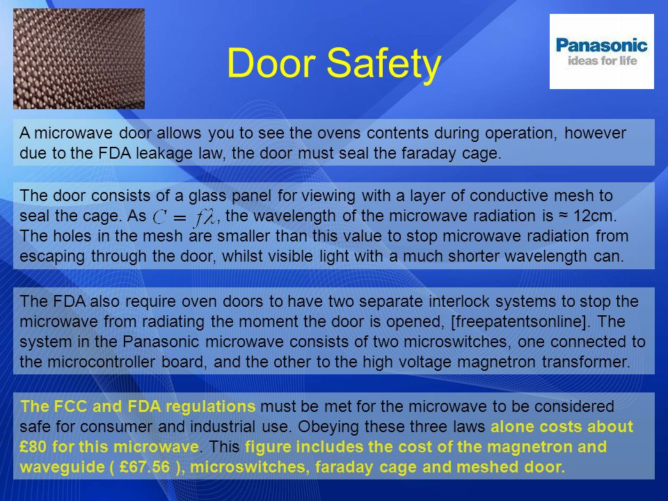 Microwave Oven How Legislation And Environmental Factors Door Safety A Microwave Allows You To See The Ovens Contents During Operation However