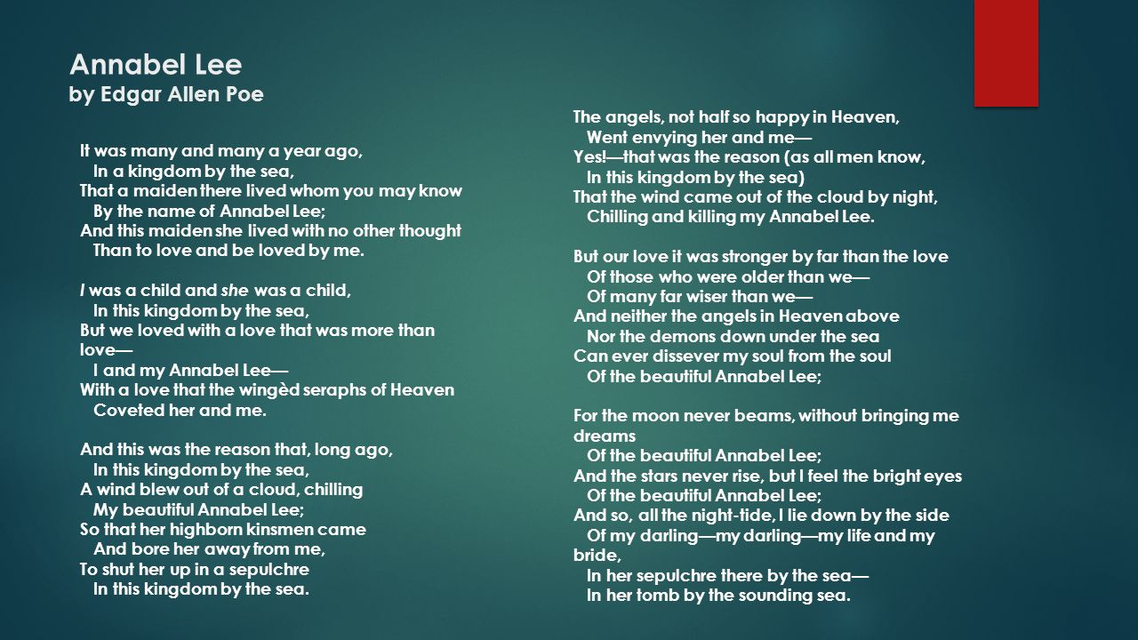 the theme of love in edgar allan poes annabell lee the theme of love in edgar allan poes annabell lee