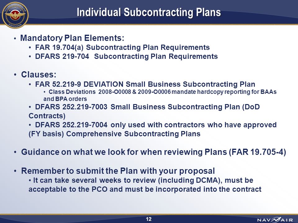Far 52.219 9 Small Business Subcontracting Plan