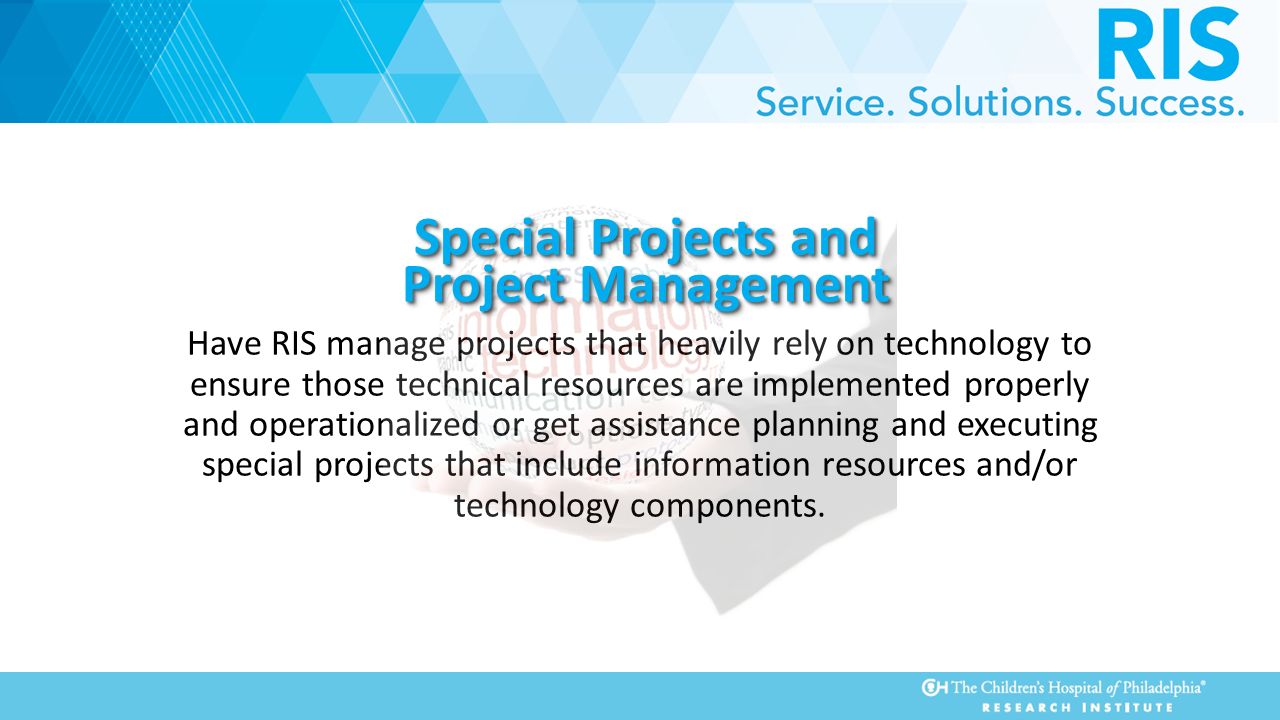 Special Projects and Project Management