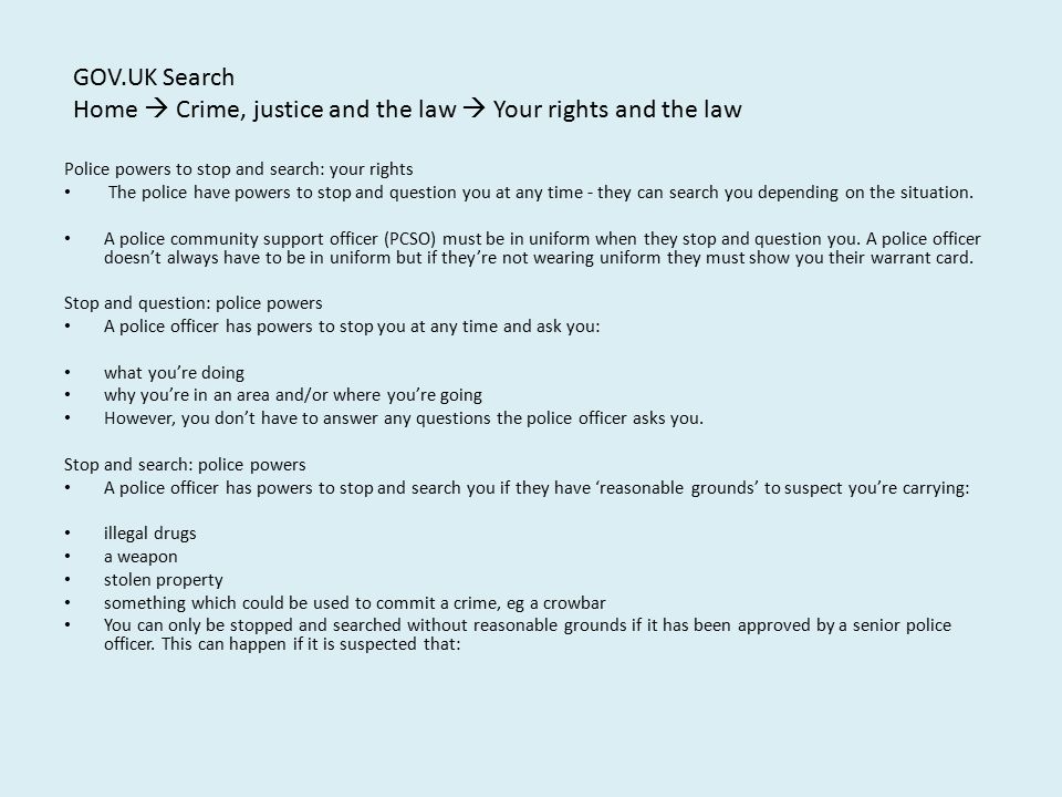 police officer questions